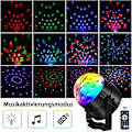 Miniatyrbillede 6 af 6: Discokugle Disco Lys LED Disco DJ Lampe 3W RGB Scenelys KLB