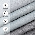 Miniatyrbillede 4 af 5: Bruseforhæng, vaskbart, antibakterielt, skimmelbestandigt, vandtæt, polyester med 12 ringe (grå, B 260 x H 200 cm) KLB