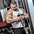 Pikkukuva 6 / 6: Nylon-tricepsköysi, kierretty köysi triceps-harjoitteluun, liukumaton