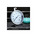 Miniatyrbillede 3 af 5: Stort urskiveovntermometer med sort display, specielt målemadlavningstermometer