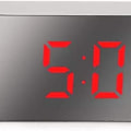 Miniatyrbilde 3 av 4: LED-speil digital alarmklokke - slumre, bordklokke, demp