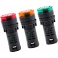 Pikkukuva 3 / 5: Punainen AD16-22SM 22mm LED-merkkivalo Summeri - Punainen