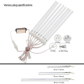 Miniatyrbilde 4 av 5: Meteor Shower Lys 80cm 8 Rør 576 LED Dusj Meteor Lys Dusj Regn Lys Korrosjonsbestandig for Hage Bryllup Tre Dekor, Lilla