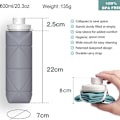 Miniatyrbild 4 av 8: Anpassade hopfällbara vattenflaskor 2-pack BPA-fria grå KLB