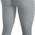Miniatyrbilde 3 av 4: Berømte leggings, kvinners rumpe løftende yogabukser høye 01 grå KLB