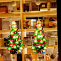 Miniatyrbillede 3 af 7: Juledekoration belyst vindue, dobbeltsidet silhuetlys med KLB
