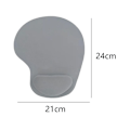 Miniatyrbild 2 av 5: 2-pack ergonomiska musmattor med bekvämt handledsstöd i grått