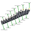 Miniatyrbild 4 av 7: Universell DC-strömadapter, paket med 34 DC-adaptrar 5,5x2,1mm DC-cylinderkontakt
