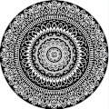 Pikkukuva 1 / 3: Sisä- ja ulkokäyttöön sopiva pyöreä matto kukkien ympärille musta 120x120cm sisä- ja ulkokäyttöön