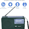 Miniatyrbilde 7 av 8: Bærbar nødradio Solradio Sveiv AM FM Radio med LED-lommelykt USB-port