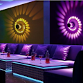 Miniatyrbillede 4 af 6: 3W RGB LED væglampe spiral belysning ganglampe soveværelse indendørs lampe