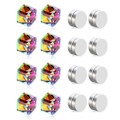 Miniatyrbillede 1 af 5: 4 par vandterningmagneter i diamantfarve, hvid sten, krystalfarve KLB