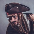 Miniatyrbillede 3 af 8: 4 stk. Bløde og behagelige piratøjenlapper enkelt øjenmaske til KLB