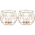 Miniatyrbild 1 av 5: Tealight-hållare ljusstake metall - set om 2 geometriska tealights