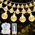 Miniatyrbillede 1 af 5: Globe-lys med batteridrift, RJEDL 12m 100 LED krystal kuglelys
