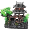 Miniatyrbilde 1 av 4: Akvariumhus Kunstig Harpiks Gammelt Hus Akvarium Landskapsfisk Reke Gjemmested Hule for Akvarium Ornament(A)
