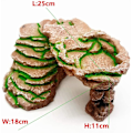 Miniatyrbillede 2 af 4: Skjul skildpadder, skjulte krybdyr, firben gemmer huler, befugtet habitat dekoration