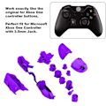 Miniatyrbilde 5 av 8: Full Button Kits for Xbox One / Elite Controller (3.5mm Electroplating Purple KLB