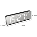 Miniatyrbilde 3 av 7: LED digital display, multifunksjonell elektronisk klokke, skrivebordstemperatur speil, vi