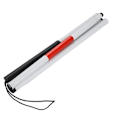 Miniatyrbillede 2 af 8: Blindestok til blinde, aluminium, skridsikker, reflekterende, synshandicappede (længde: 124 KLB