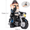 Miniatyrbilde 2 av 5: Motorsykkel Hagegnom 13,3 cm x 13 cm Hagegnom Statue Vanntett Solbeskyttelse