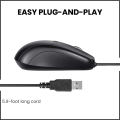 Miniatyrbilde 4 av 8: USB-kablet mus, spesialdesignet for bærbare datamaskiner, kontor, kompakt og bærbar