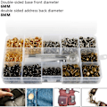 Miniatyrbild 7 av 7: 360 st kapslar nitar 4 färger metall nitar set fixering KLB