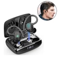 Miniatyrbilde 1 av 8: Bluetooth 5.1 hodetelefoner sport, hodetelefoner trådløse in-ear svart