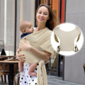 Miniatyrbillede 3 af 8: 1 STK Baby Sling - Nem at tage på - Unisex - Baby Carrier Beige KLB