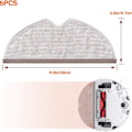 Miniatyrbilde 6 av 7: Pakke med 6 rengjøringskluter for Xiaomi Roborock S5 S50 S51 S55 S6 S6 MAXV S5 MAX
