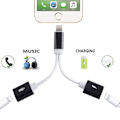 Pikkukuva 5 / 8: 1 Headphone Lightning Adapter Jack Adapter Yhteensopiva Musta KLB