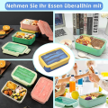 Miniatyrbilde 5 av 5: Barnematboks med 3 rom, Bento-boks for voksne 1400 ml matboks for KLB