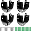 Miniatyrbilde 1 av 5: 4 stk U-formet gardinstang 25mm stangbrakett KLB