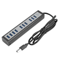 Miniatyrbillede 3 af 8: DC5V 10 Port USB Hub USB3.0 Splitter Adapter Sort til KLB