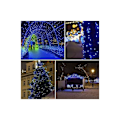Miniatyrbillede 4 af 5: Net Lys Garland, 480 LED Net Lys 6M X 3M 8 Vandtætte Energilægetilstande, Dæmpbar til Soveværelse Jul Bryllupsfest Hjem Have, Blå KLB