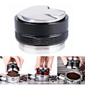 Miniatyrbilde 3 av 5: Dobbel kaffemåler Kaffe trakt ring Pulver ring, Espresso Kaffe Press Sølv Tamper Kaffe Tilbehør(S)