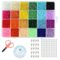Miniatyrbild 1 av 5: selizo 14440 glaspärlor och 100 bokstavspärlor, 2 mm mini