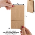 Miniatyrbilde 2 av 7: Papirposer 100 stk brune - 9 x 17 x 5,5 cm gaveposer brune poser
