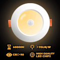 Pikkukuva 2 / 5: LED-upotettu valonheitin, LED-upotettu valonheitin, 12W, lämmin valkoinen, 3000K, ihmiskeho,