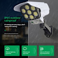 Miniatyrbillede 5 af 7: Solcelledrevet LED-væglampe med sensor, simulering, overvågningskamera, blændfri, tyverisikring