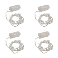 Miniatyrbillede 1 af 8: Pakke med 4 stjernelyskæder batteridrevet 20 LED stjernefe KLB
