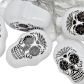 Miniatyrbillede 2 af 8: 20 stk. LED Halloween kranie-lyskæde varm 3m/9.84ft batteri KLB