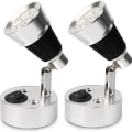 Miniatyrbilde 1 av 5: 12V LED-spot veggleselampe, 2 stk. bil LED-lys, justerbar bryter, innfelt