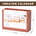 Miniatyrbild 2 av 5: Skrivbordskalender 2024 Skrivbordsorganisatör Pennhållare 2024 Skriver Stil2 KLB