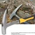 Miniatyrbillede 4 af 5: Dobbeltkop Andebæks Geologi Hammer, Rustfrit Stål Fladt Hoved Skifer Hammer med H