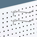 Miniatyrbilde 5 av 5: Stålpinnehullkroker (50 stk) - 10,5 cm - Metallkontorpinnehullkrok for organisering av arbeidsbenkverktøy og butikkhyller KLB