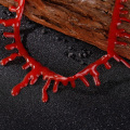 Miniatyrbillede 4 af 4: Halloween-pynt, halskæder, blodfarvede halskæder, rød imitation blødning ha