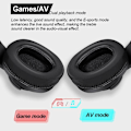 Miniatyrbilde 4 av 6: Gaming headset med mikrofon, Bluetooth gaming headset med