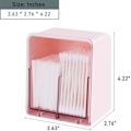 Miniatyrbillede 4 af 5: Bomuldskugleholder Bokse til Rose Bomuldskugler, Ekskl. Andre Genstande, Swabs, Rounds, Floss, Dispenser Container Box med 2 Rum, Organizer