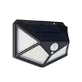 LED-vägglampa med rörelsesensor, IP65 vattentät, solcellsladdad, ljus